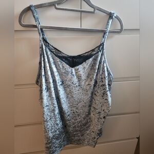 Velvet Velour Baby Blue Cami 1X